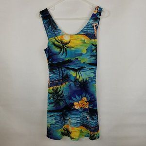 Beach Dress Size M Bue Tropical